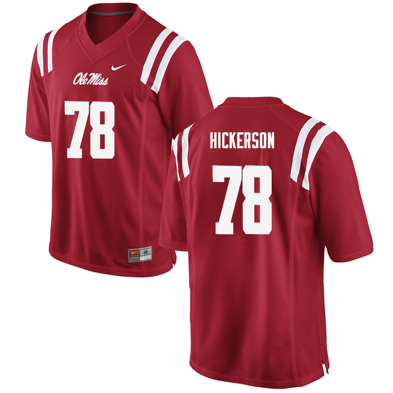 Men Ole Miss Rebels #78 Gene Hickerson College Football Jerseys-Red - Click Image to Close